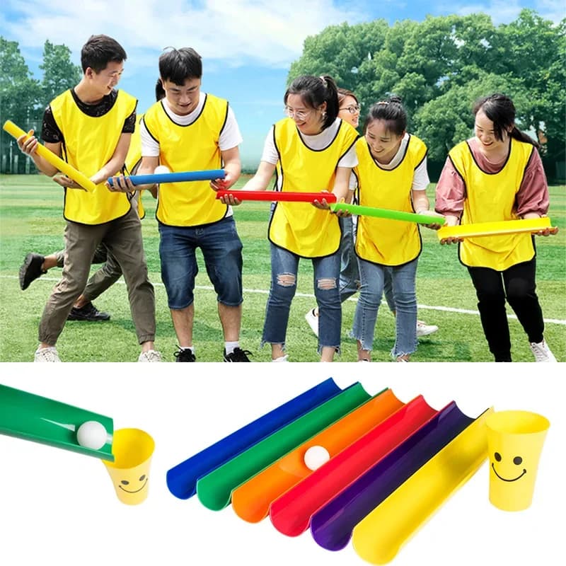 Jeu de transfert de ballons en équipe pour l'extérieur, entraînement à l'équilibre et à la coordination, jouet pour enfants et adultes,