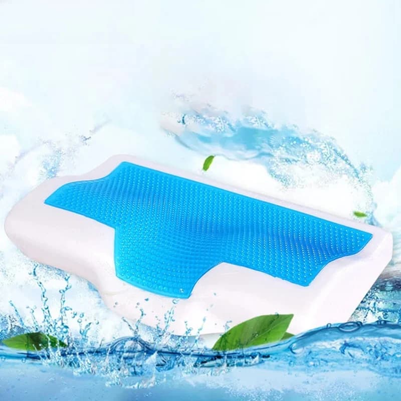 YOMDID 1 pièces oreiller en mousse à mémoire de forme été glace-froid Anti-ronflement repos du cou oreillers de sommeil Gel oreiller noyau + taie