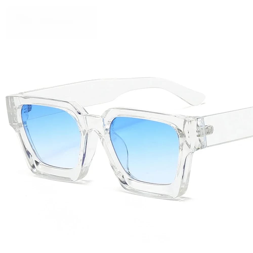 JNPCXI mode carré femmes luxe lunettes de soleil rétro dégradé bleu concepteur hommes tendance lunettes de soleil nuances UV400