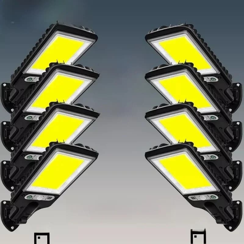 Le capteur de mouvement solaire allume les lumières de sécurité LED à énergie solaire avec 117 COB 3 Modes d'éclairage pour le garage de Patio