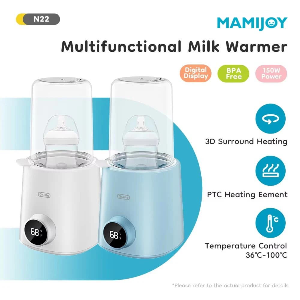 MAMIJOY Chauffe-biberon multifonction 36-100 °   Chauffe-aliments réglable, chauffe-lait, stérilisateur, contrôle précis de la température N22