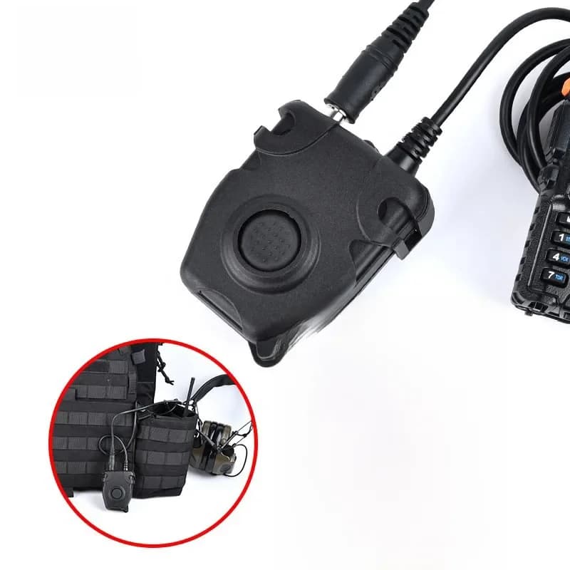 Wadsn DulPTT-Casque militaire à bouton poussoir, casque de sauna Comtact, téléphone avec Motorola MendIcom, prise Midland pour radio Baofeng