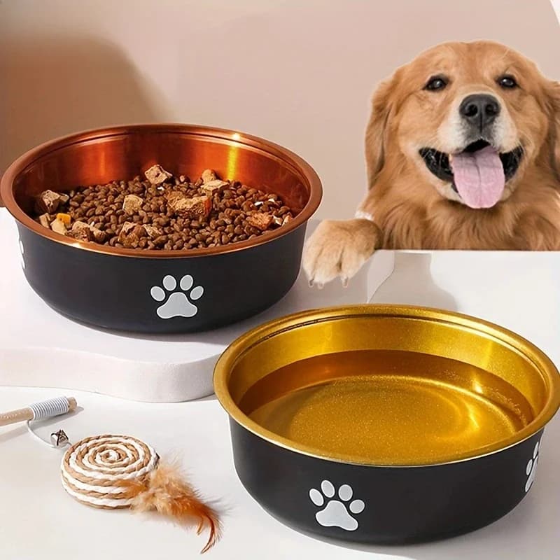 Bols antidérapants pour chiens, petits, moyens et grands, fontaines d'eau, mangeoires pour animaux de compagnie en acier inoxydable, accessoires pour