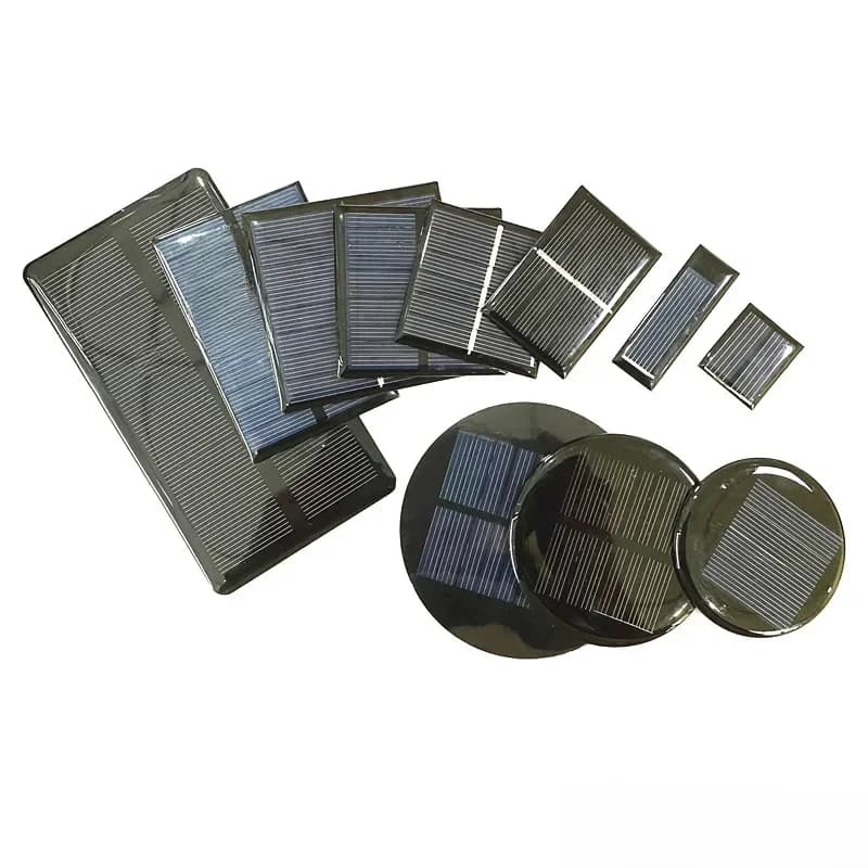 Mini panneau solaire 4V 5.5V 5V 6V 7V 10V 12V 50mA 60mA 100mA 150mA 200mA 500mA Mono/poly, vente en gros