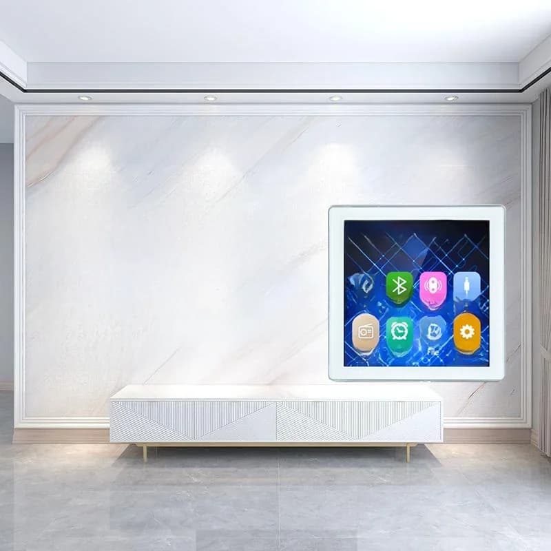 Mini écran tactile 4*25W panneau de musique stéréo système PA amplificateur mural Bluetooth maison intelligente Audio haut-parleur de plafond