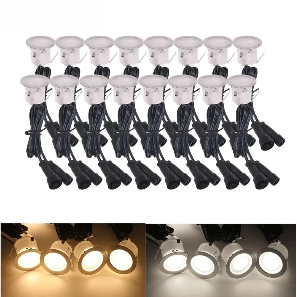 1-16 pièces 12V LED pont lumières IP67 étanche paysage pont éclairage encastré lampe souterraine jardin voie escaliers décoration