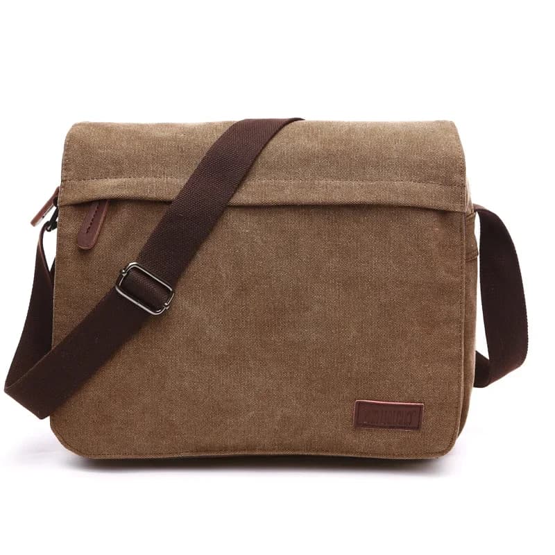Sacs messager en toile vintage pour hommes, sac à bandoulière décontracté avec boucle, sac à bandoulière portable, tendance coréenne, sac