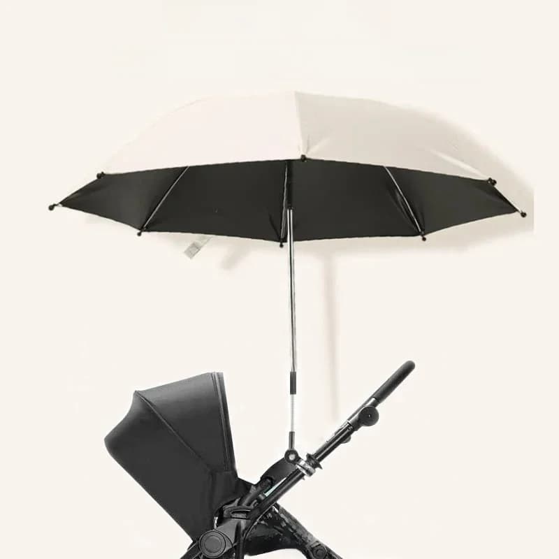 Parapluie pliant pour poussette de bébé, Protection solaire UV contre la pluie, Parasol universel réglable à 360 degrés，parapluie poussette