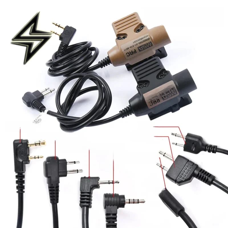 WADSN militaire tactique U94 PTT 7.0 prise casque adaptateur pour COMTAC Earmor Baofeng Kenwood talkie-walkie Radio Motorola Midland