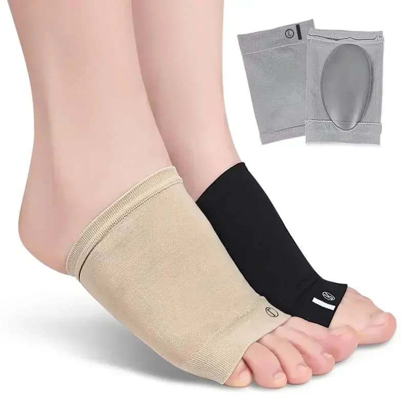 1 paire de coussinets de pied en Gel élastique souple, Support d'arc en Silicone, coussinet de chaussure pour avant-pied pour pieds plats et éperons