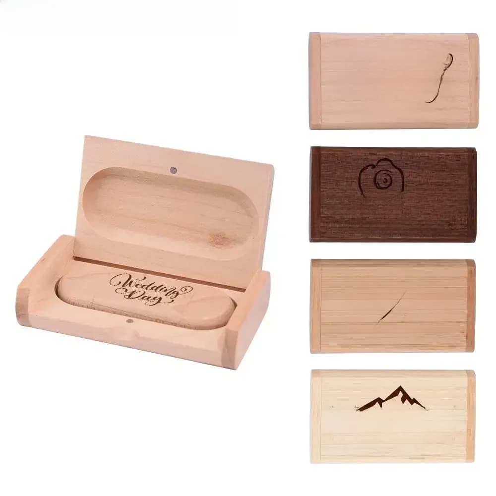 Clé USB 2.0 en bois JASTER TYPE-C 128 Go, Clé USB publicitaire créative avec logo gratuit, Clé USB 64 Go avec boîte, Clé USB 32 Go