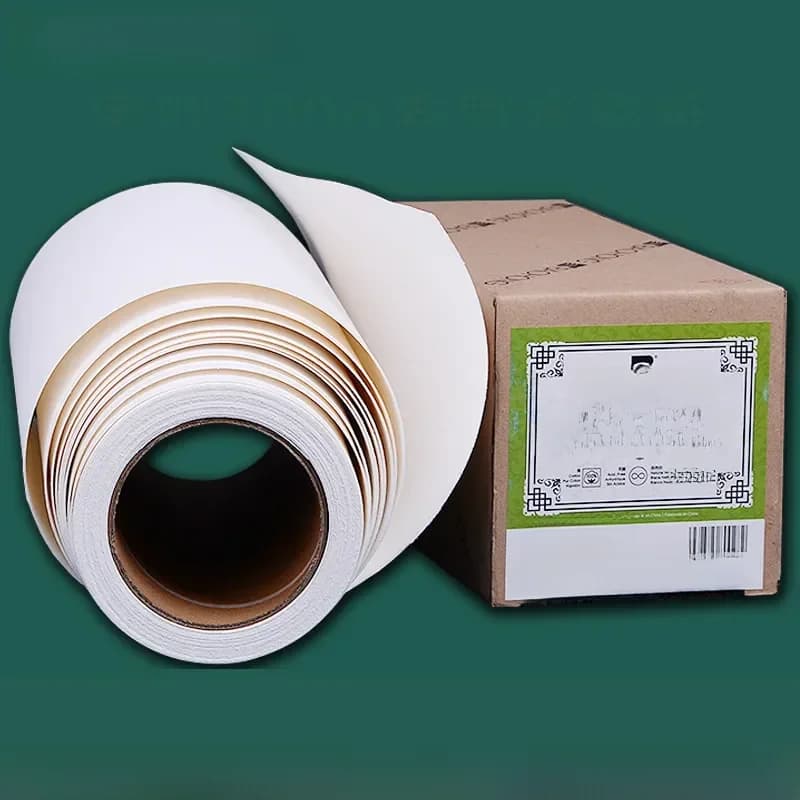 BAOHONG rouleau de papier aquarelle 300g blanc naturel 100% coton 10.6/14.6in * 394in (27/37cm * 10m) papier professionnel presse à froid rugueux