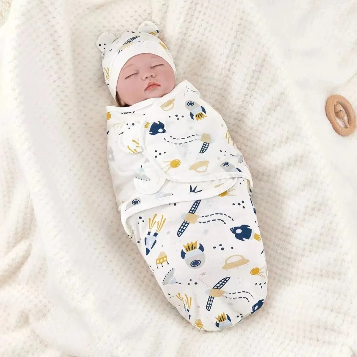   Nouveau Style de rendu pour bébé à haute élasticité, tissu d'emmaillotage pour nouveau-né absorbant les chocs, résistant aux coup de pied