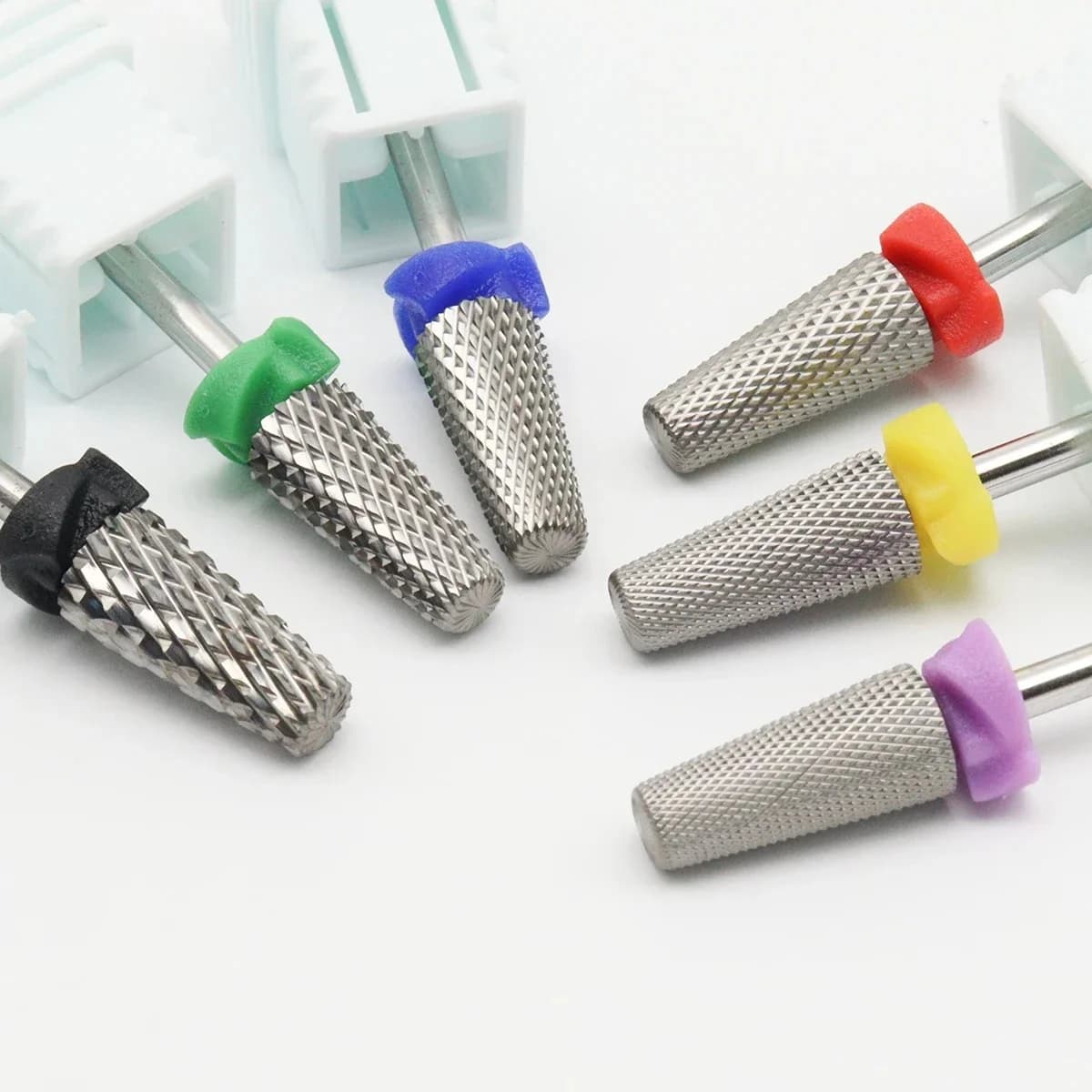 Forets à ongles en carbure de sécurité coniques à dents croisées 5 en 1, avec forets coupés, fraise en carbure pour enlever le Gel