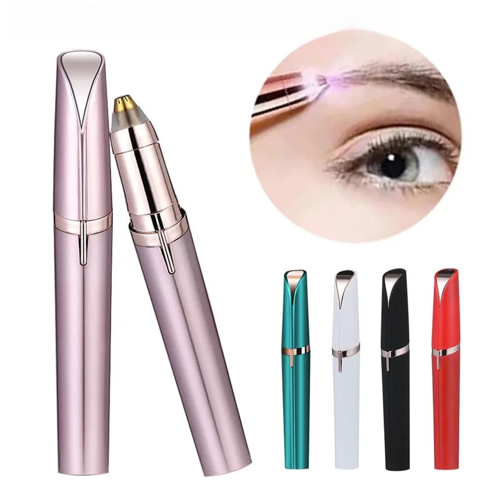 Tondeuse à sourcils électrique pour femmes, crayon façonnant les sourcils, épilateur pour le visage, rasoir automatique, couteau de poche