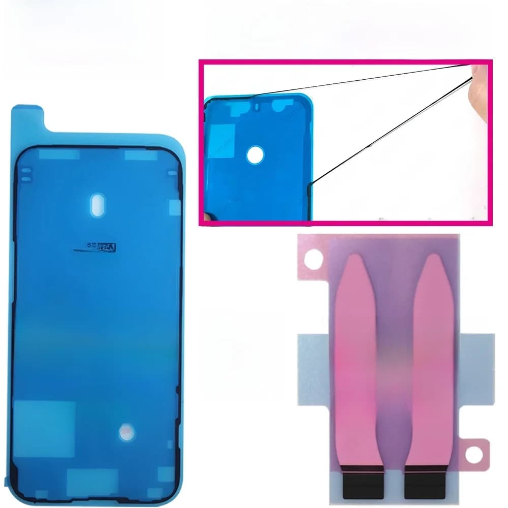3 Kits d'adhésifs étanches pour écran LCD et batterie pour iPhone 14 13 12 11 Pro Max Mini X XS XR 8 Plus – Kit de colle de scellement pour cadre