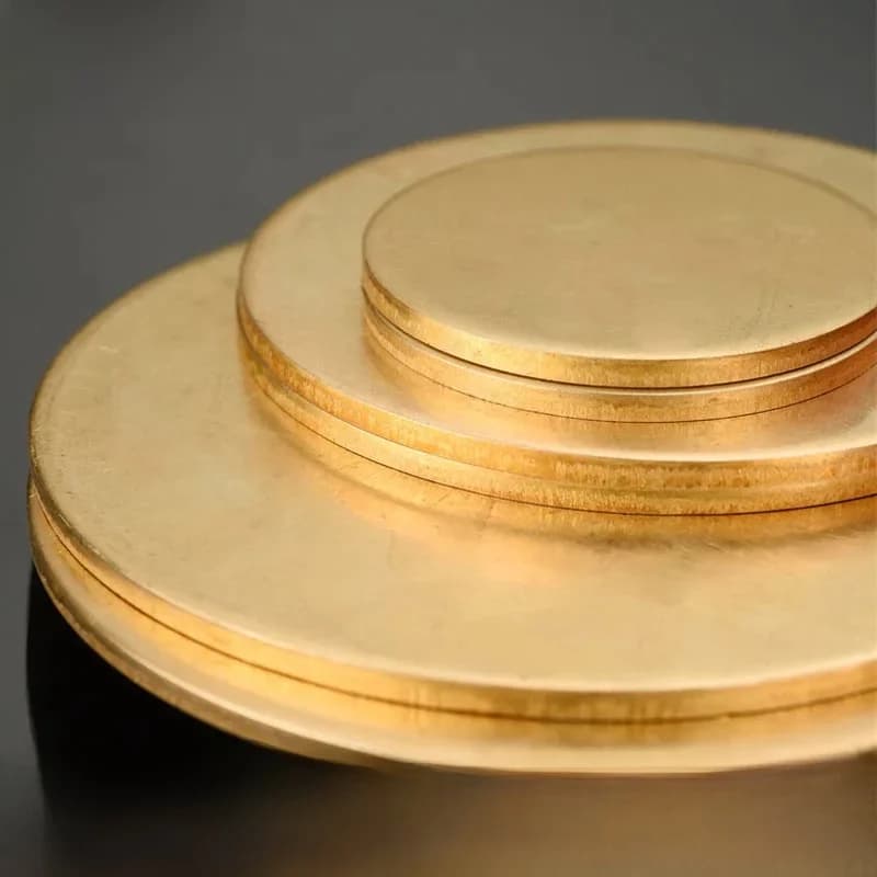 Plaque de disque circulaire ronde en laiton H62, diamètre 10mm-250mm d'épaisseur 0.3mm-5mm