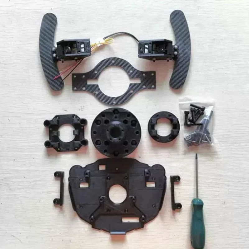 Pour Fanatec Csldd Pro Modification du volant jeu de course 13 14 pouces palettes magnétiques de volant plat