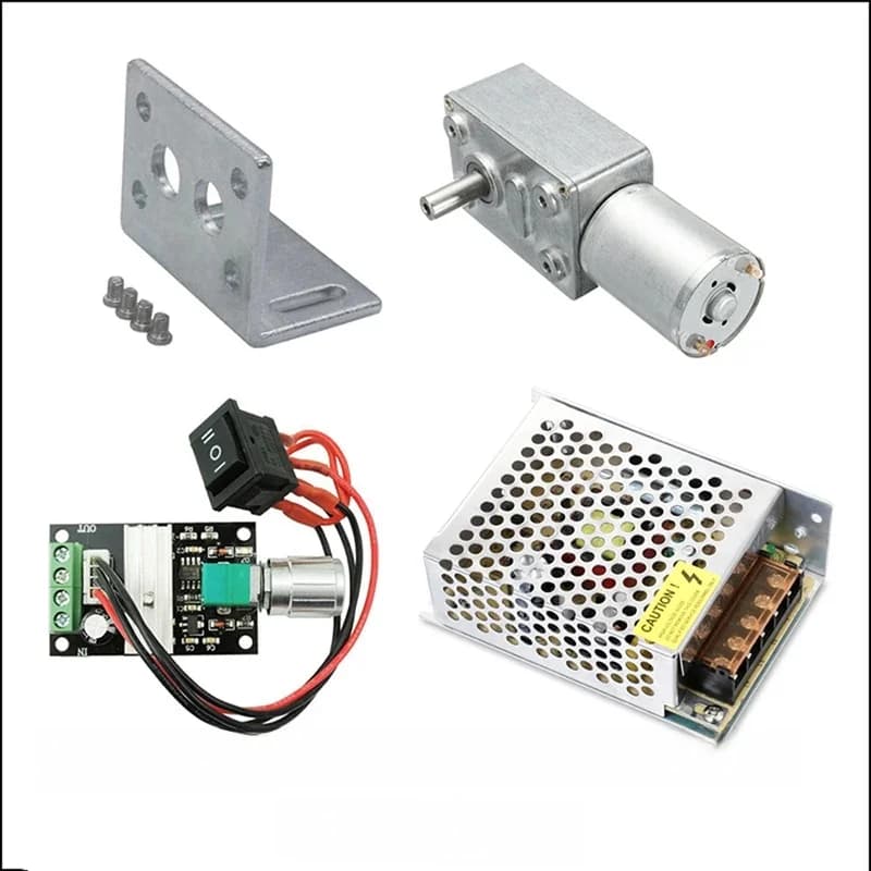 JGY370 motoréducteur 12V 24V basse vitesse grand couple support jgy370 + contrôleur + réducteur de puissance inversé Mini moteur de boîte de