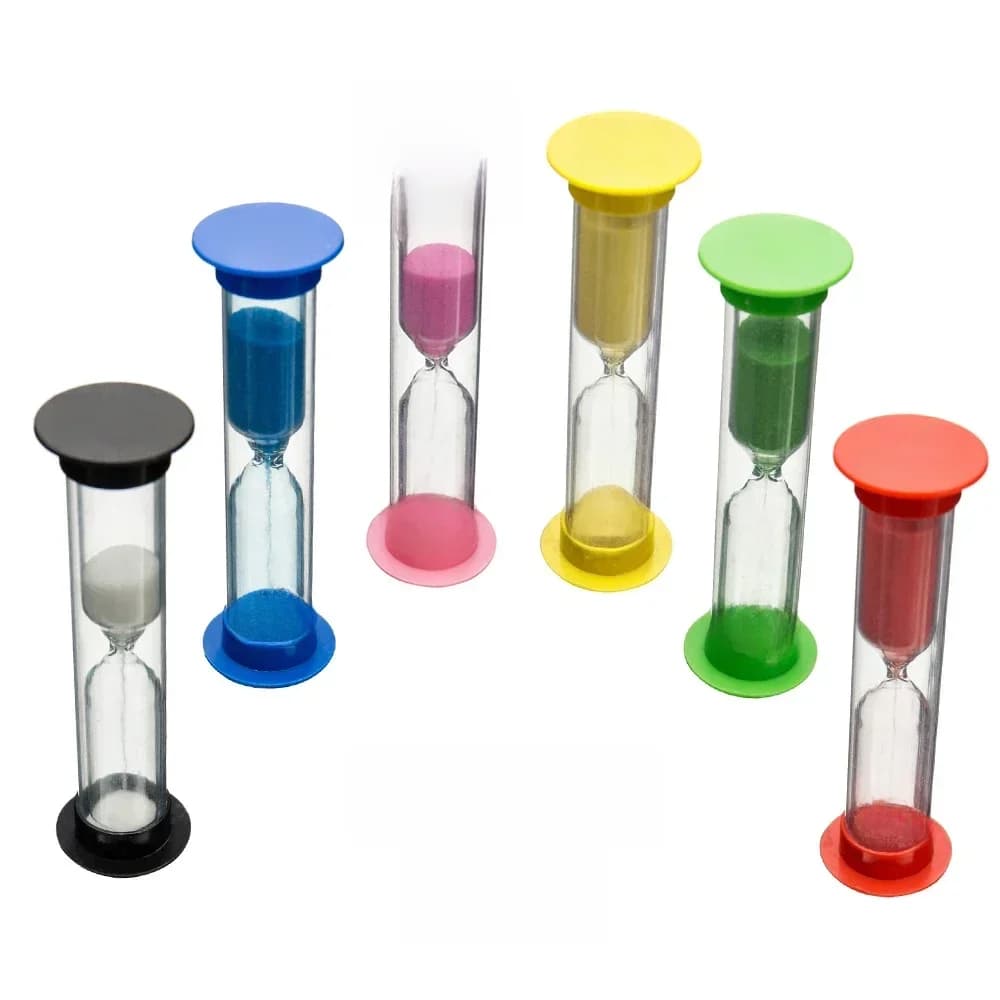 Table de sable 30 secondes/1 Minute/2 Minutes/3 Minutes/5 Minutes/10 Minutes minuterie de sable en plastique minuterie de temps enfants sablier