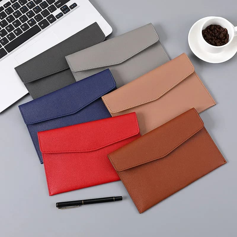 MoeTron cuir Document sac A5 enveloppe porte Document qualité PU cuir A6 Document pochette Femme Document organisateur fichier sac