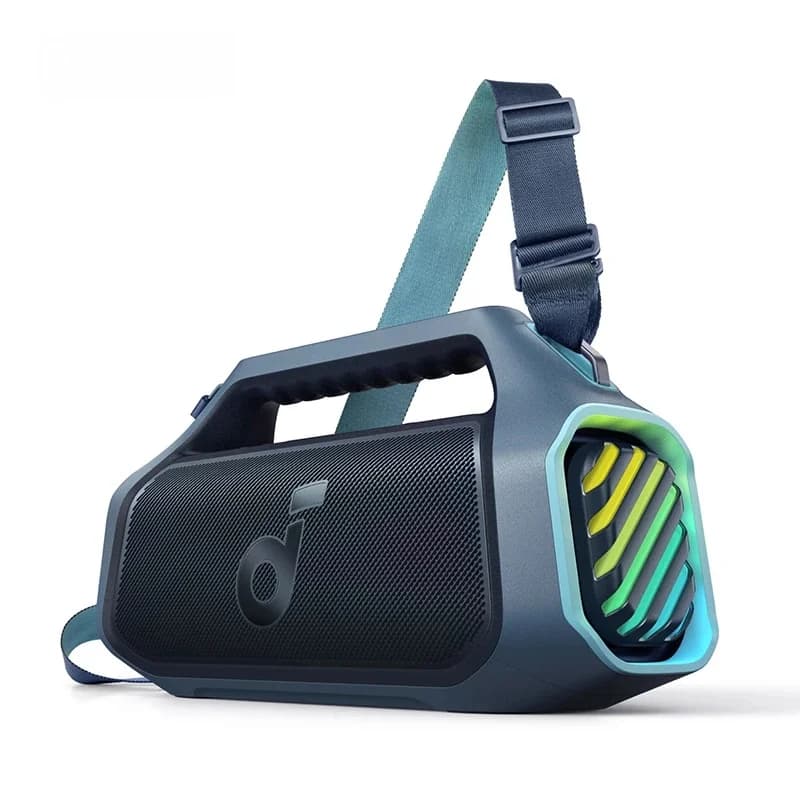 Haut-parleur extérieur Soundcore HON2 Plus, 140 W, 2 + 2 canaux, BassUp 2.0, 20h, Charge rapide, Étanche IPX7, Lumières RVB, USB-C, Fuchsia