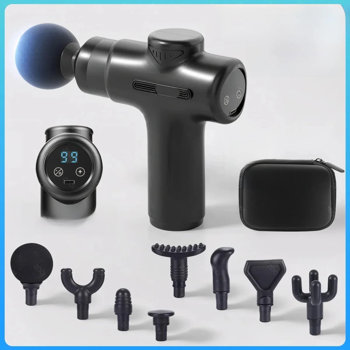 Mini pistolet de Massage portatif portatif de pistolet de Fascia de 99 niveaux Vibration affichage numérique masseur musculaire masseur de tissus