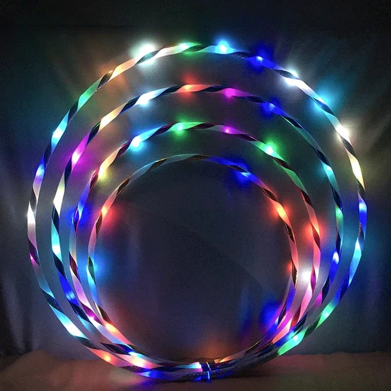 CrossFit Cercle d'exercice pliant Équipement de fitness LED Couleur Cercle de fitness Arts de performance Perte de poids abdominale Fitness léger