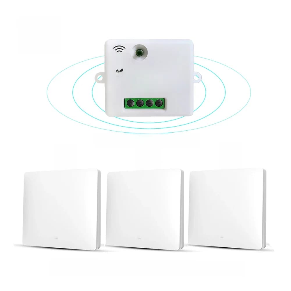 LVGEMSS commutateur sans fil intelligent RF433 bouton poussoir auto-alimenté panneaux muraux télécommande interrupteur d'éclairage interrupteur