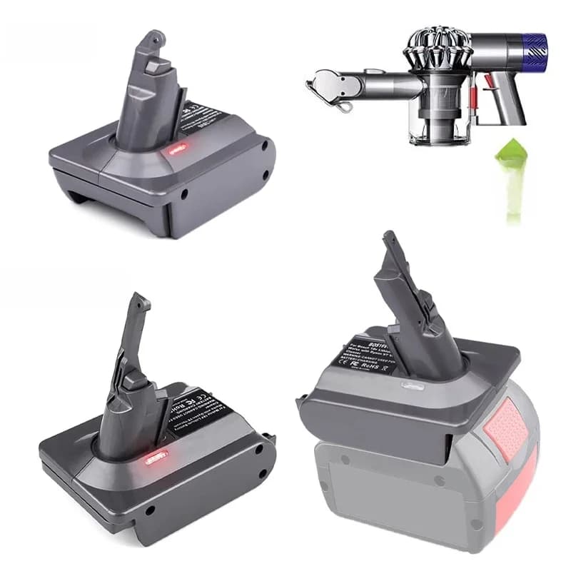 Adaptateur pour batterie au Lithium Bosch 18V BAT609 BAT618, conversion en batterie Dyson V6 V7 V8 pour aspirateur à main Dyson