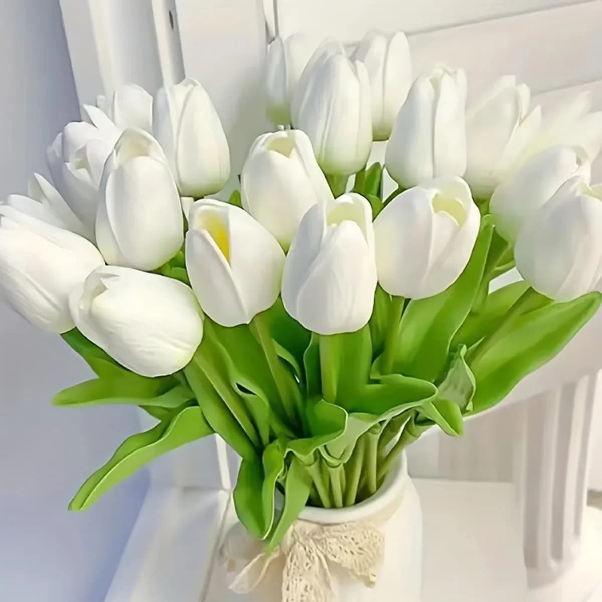 10 pièces fleur artificielle réaliste tactile tulipe Scrapbooking Vase décor à la maison mariage jardin arc guirlande fête des mères Bouquet