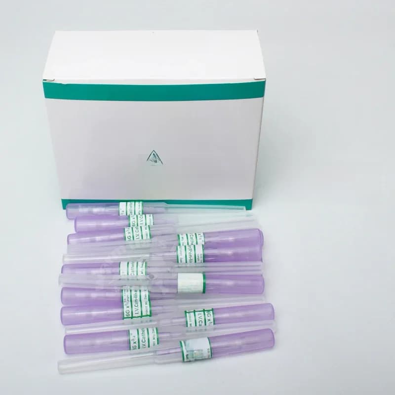 50pcs IV canule stylo Type cathéter d'injection intra-vinale 20G 22G 24G 26G fournisseurs vétérinaires