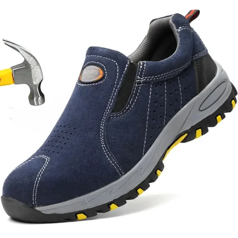 Bottes de travail de sécurité pour hommes, Protection du travail, Anti-écrasement, Anti-perforation, soudage, soudeur, bout en acier industriel,