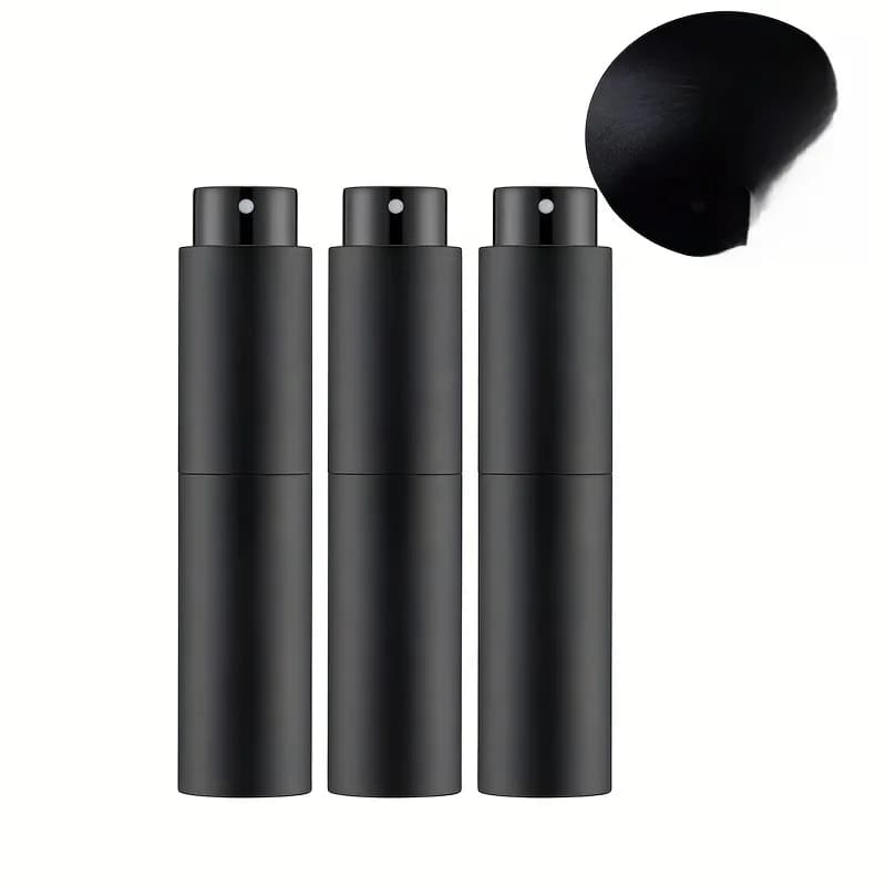 Pulvérisateur de parfum de voyage de 10 ml, récipient de Cologne rechargeable, flacon pulvérisateur vide pour mini pulvérisateur de taille (noir)
