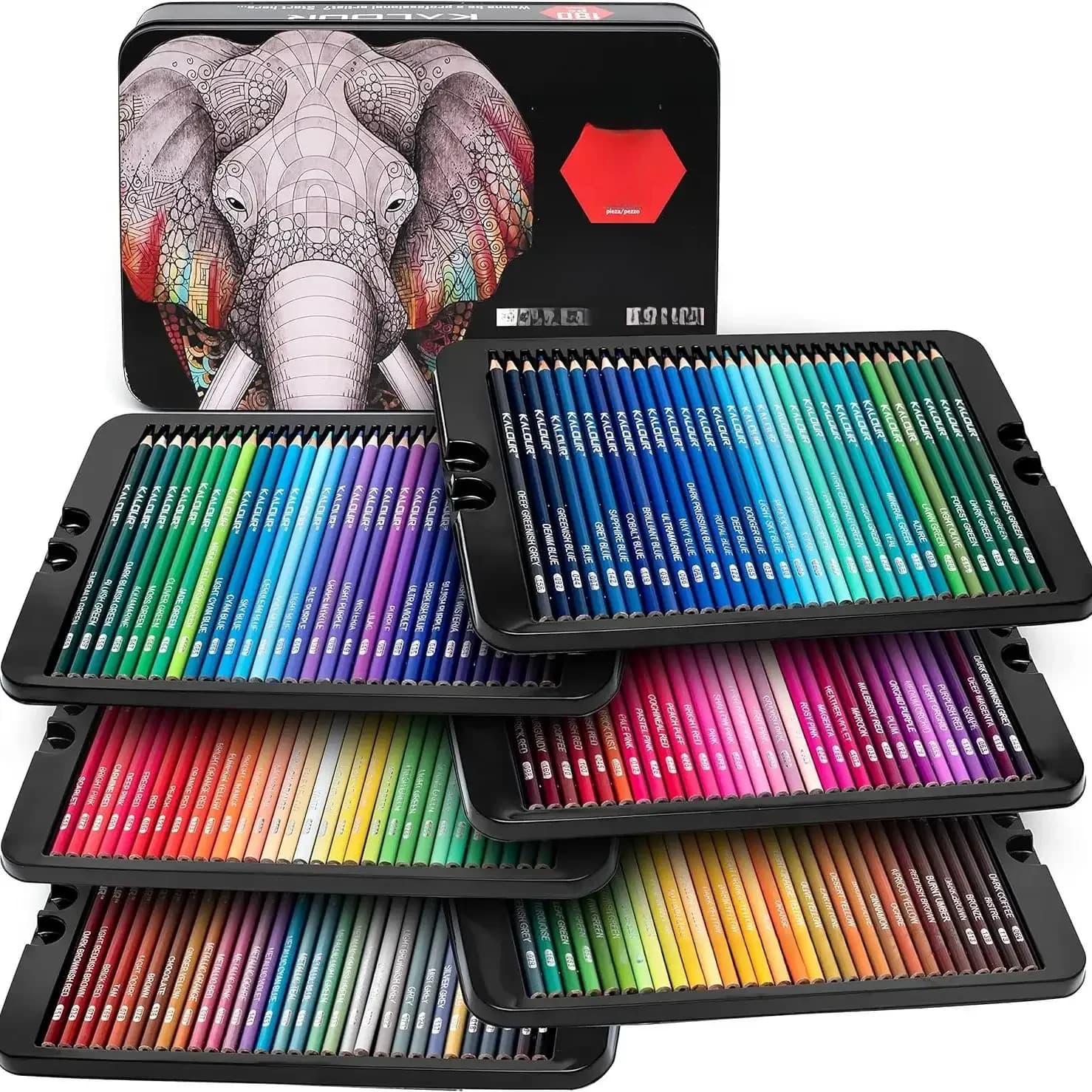 KALOUR 50/72/180/240/300 pièces ensemble de crayons de couleur à l'huile crayon de couleur de dessin professionnel pour artiste coloriage croquis