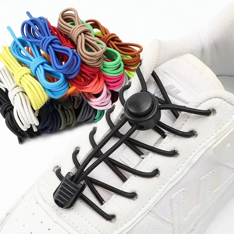 Lacets artificiel astiques de Couleur Unie pour Homme et Femme, Accessoires de Chaussures Classiques, Basket, Printemps