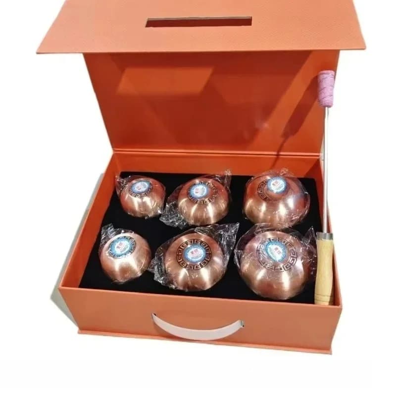 Ventouses médicales chinoises durables en cuivre rouge, 6 pièces/1 pièces, relaxation du corps, soulagement du Stress, thérapie de Massage