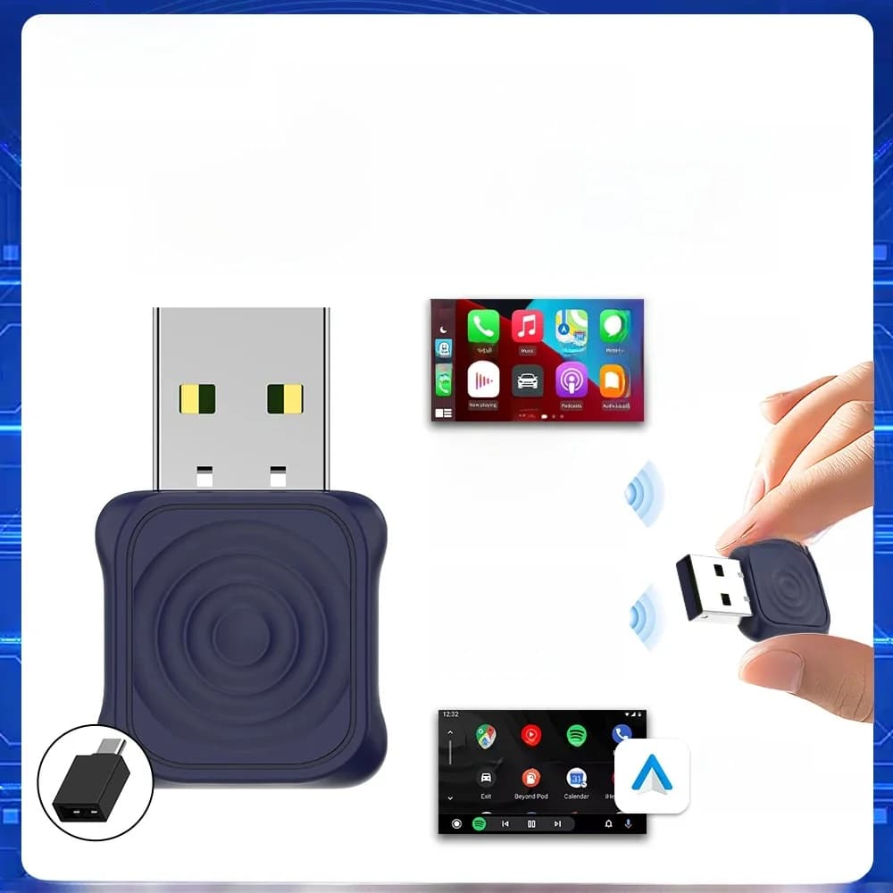 CarlinKit 5.0 Mini adaptateur sans fil Ultra CarPlay 2 en 1 Wifi 5.8G Android Auto Dongle sans fil pour Spotify musique voiture OEM