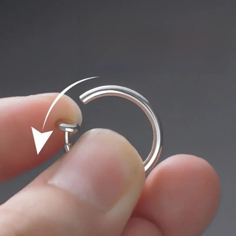 Boucles d'oreilles à Clips pour femmes et hommes, petit cerceau, en acier inoxydable, indolore, sans Piercing, faux bijoux furtifs, 8-16mm, 2 pièces
