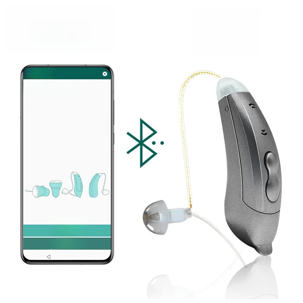 Appareils auditifs avec Bluetooth à 10 canaux, perte légère à modérée, Audifonos invisibles,Batterie longue durée, BTE Suppression du bruit