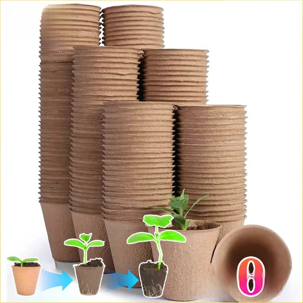 Pots de tourbe de 3.15 pouces pour semis, 20 à 200 pièces, Pots de pépinière de Germination de jardin extérieur, Kits de Pots de démarrage de