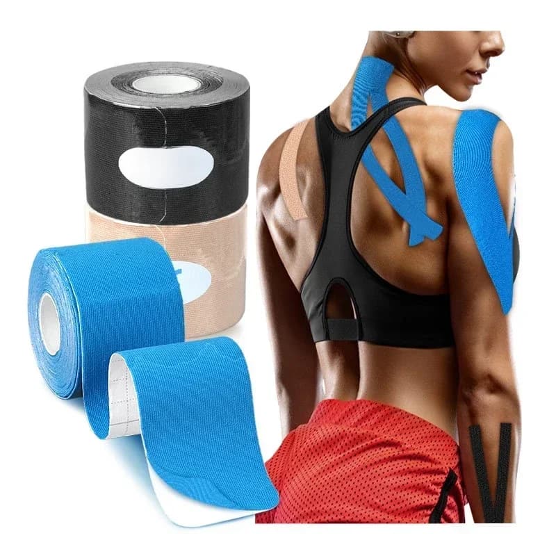 Bande élastique de kinésiologie musculaire pour le sport, le genou, les instituts oto, le patch de fatigue, les autocollants de récupération