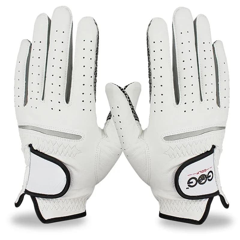 Gants de golf en peau de mouton pure respirante pour hommes, doux, main droite, granulés anti-brûlure, magasins pour hommes, paquet de 1 pièce