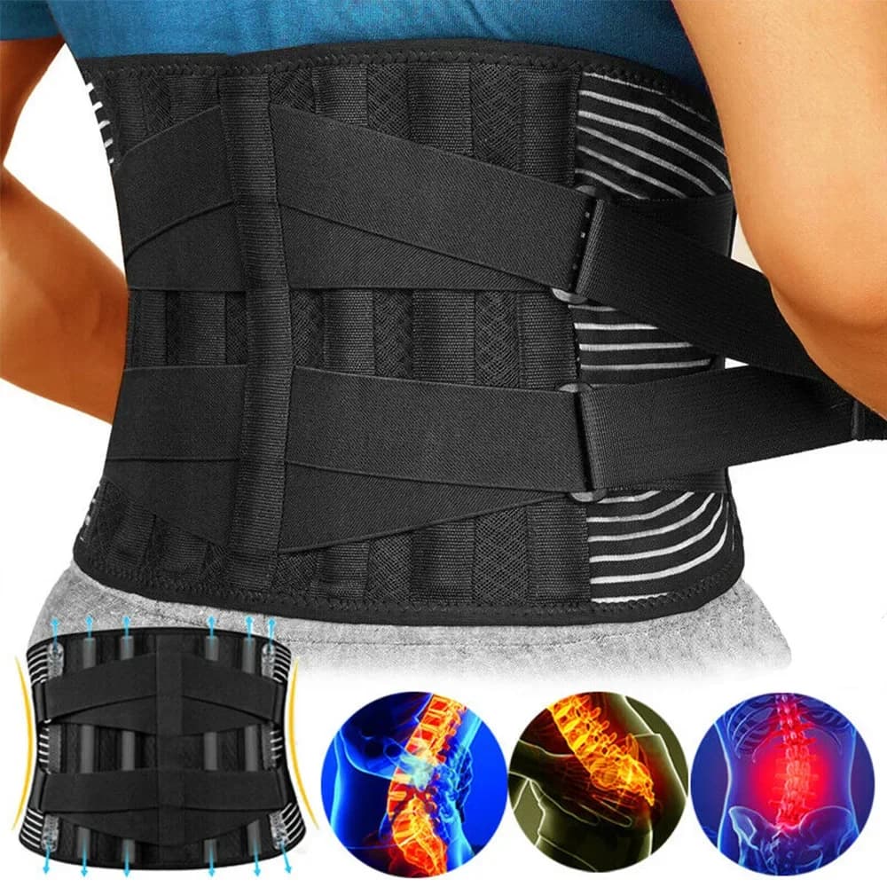 Ceinture de soutien lombaire réglable, Corset orthopédique à Double traction pour le dos, décompression de la colonne vertébrale, soulagement des