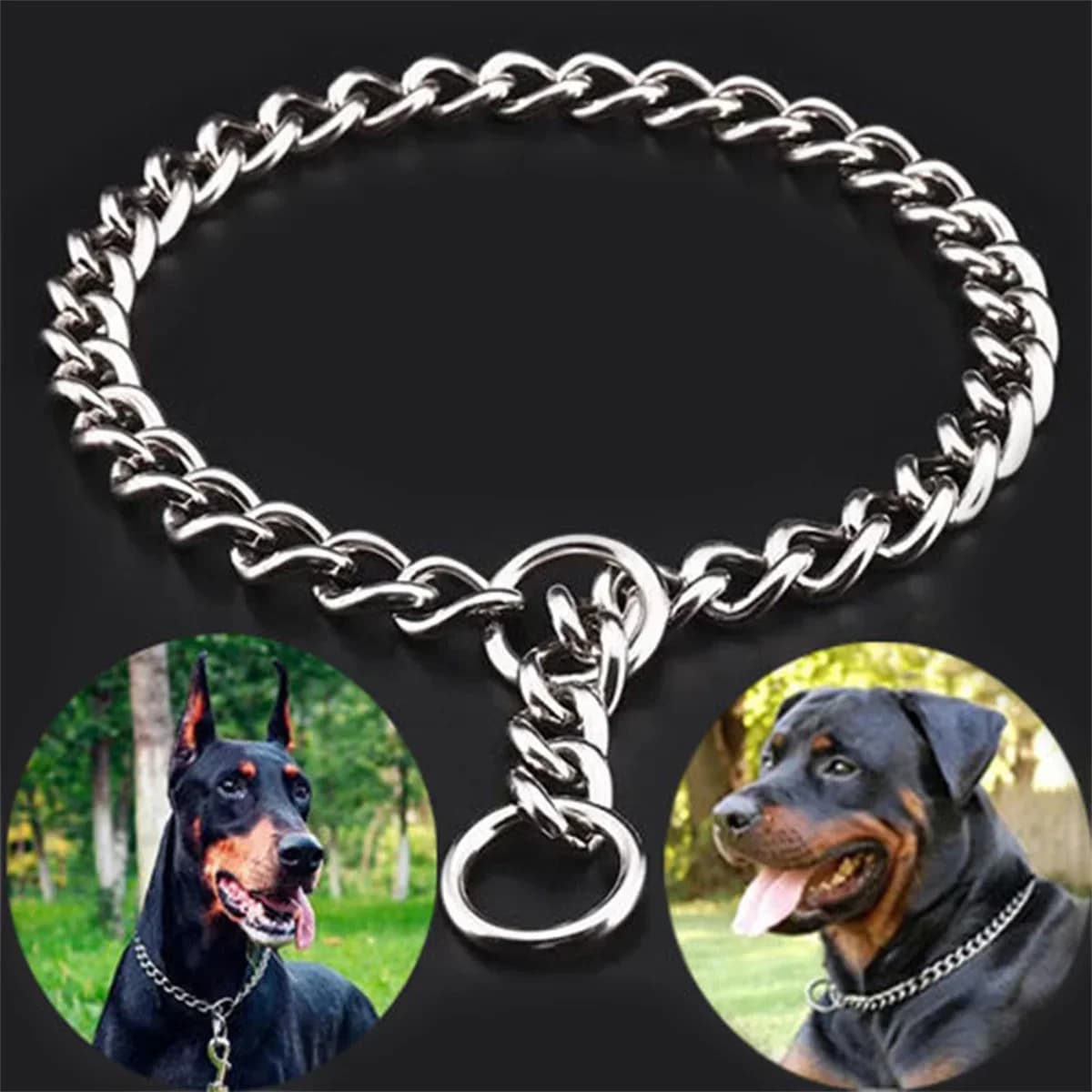 Collier de chaîne serpent pour animaux de compagnie, collier d'étouffement pour chien, chaîne de bateau en acier inoxydable pour chiens, collier
