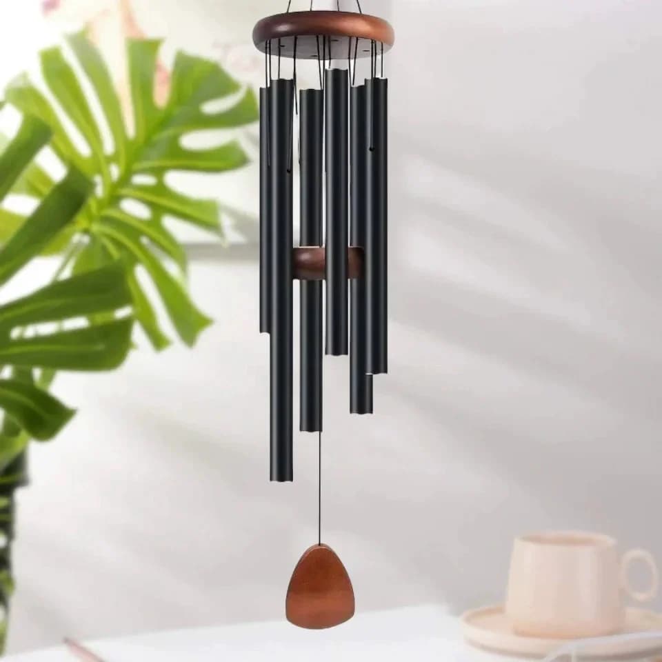 Carillon éolien rétro en tube d'aluminium, décoration métallique pour la maison, cloche d'extérieur pour condoléances