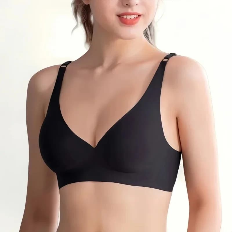 Soutiens-gorge push-up sans couture pour femmes, brassière sans armatures, bralette à col en V, coussinets amovibles, sous-vêtements de sport sans