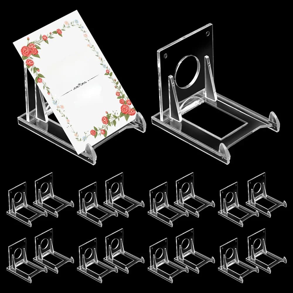 Mini présentoirs en acrylique transparent réglables (2/5/10/20 pièces) – Supports pour assiettes, cadres photo, décoration de mariage et de