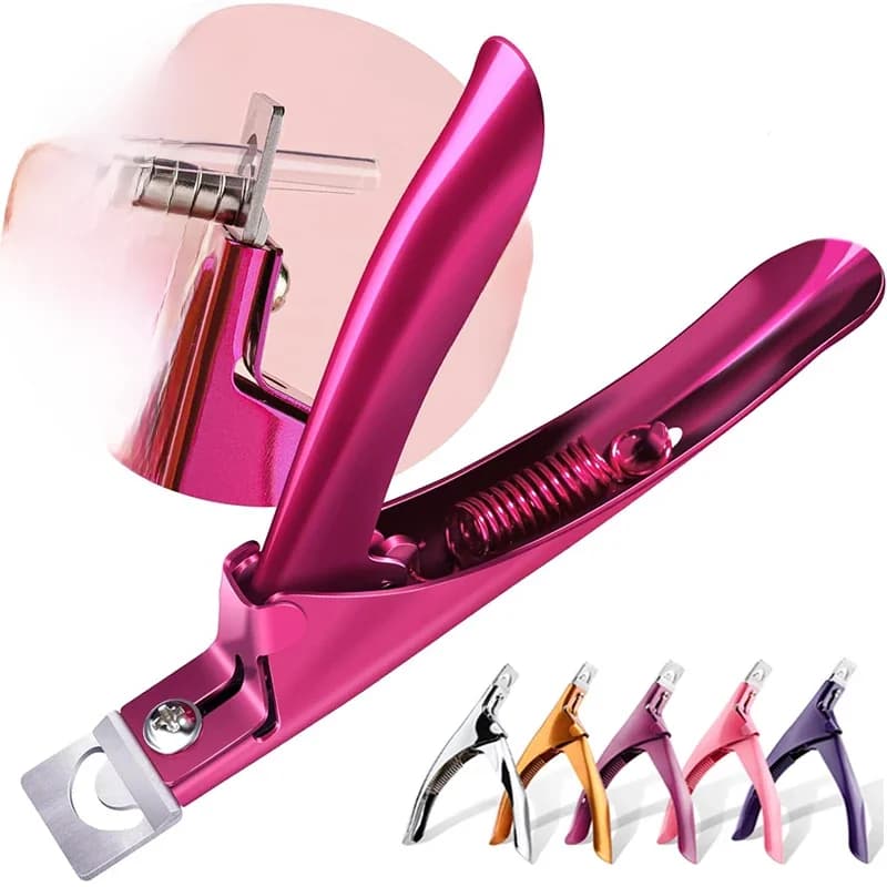 Coupe-ongles professionnel en acier inoxydable, coupe-ongles de Type U, coupe-bordure en acrylique, outils de manucure
