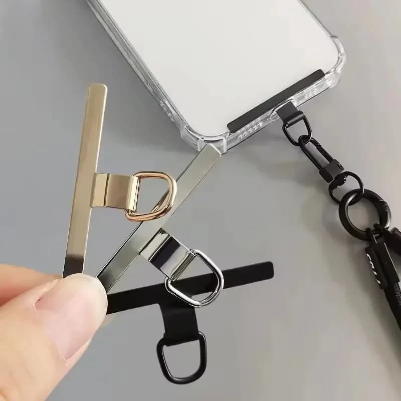Joint de raccordement d'attache de téléphone Ultra-fin en acier inoxydable, pièces de sangle de téléphone portable, lanière de remplacement,